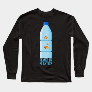 'Planet Or Plastic' Ocean Conservation Shirt Long Sleeve T-Shirt